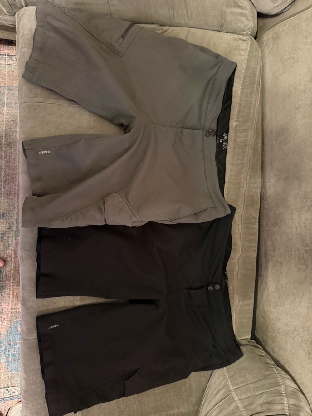 Two Pairs of Fox Racing Ranger Mountain Bike shorts Gray and Black 38 Waist